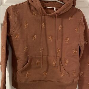 See By Chloe dusty rose Hoodie with Embroidered Details Size S